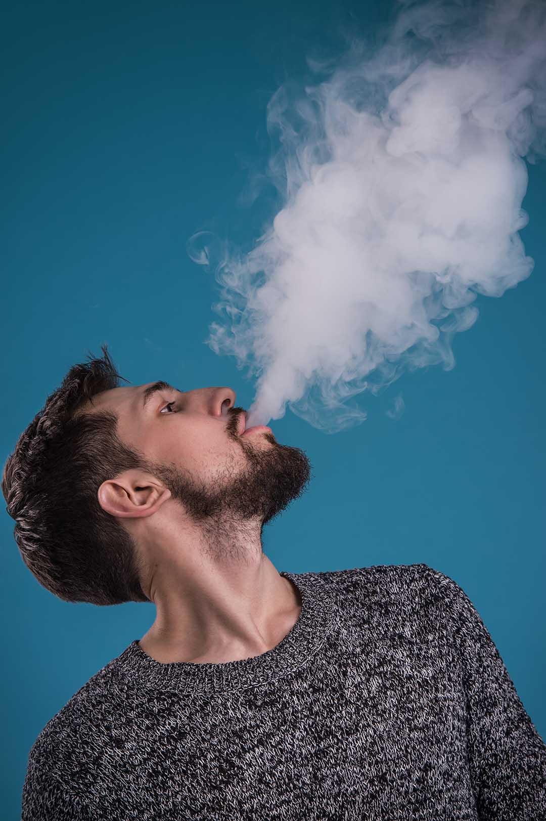 Man Vaping